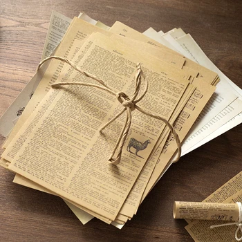 57PCS Antigo Medieval Registro Letras de Músicas Pontuação Poemas para Scrapbooking Deco Cartão de Fazer o Diário de DIY