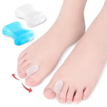 4PCS de Silicone Macio Manicure Pedicure Unhas do Dedo do Separador Flexível Dedo Dedo do pé Espaçador de Separação de Alisadores de Ferramenta