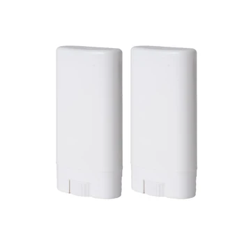 20pcs Transparente Branca Vazia Oval Lip Balm Tubo de Plástico Sólido Branco Perfume Desodorante Contentores
