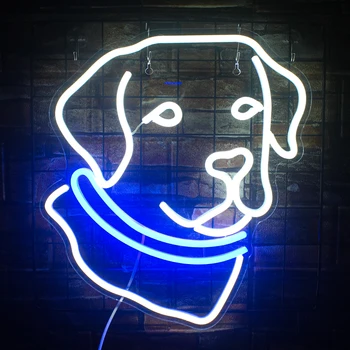 Novo LED Festa Cão Labrador Imagem de Luzes de Néon Cão de Imagem de Terceiros Animais de estimação Quarto a Decoração do Partido Ambiente de Design e Luzes de Decoração para uma Festa