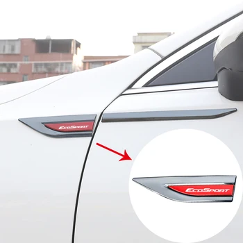 Carro de metal logotipo da fender adesivos decorativos personalizados lado marcadores para Ford Fiesta ST Ecosport com logotipo do carro Acessórios