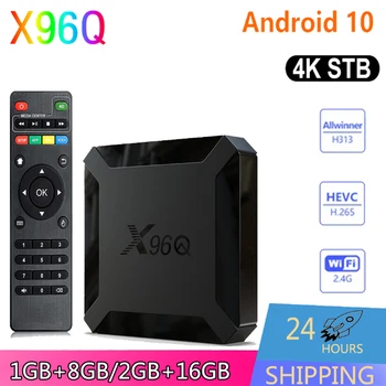 X96Q Inteligente Caixa de TV Android Allwinner H313 Android 10.0 4K STB 2,4 G WiFi Ethernet HD 3D Media Player X96Q Set-top box
