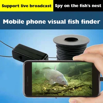 Pesca câmeras IP67 impermeável 8LEDs iluminado HD visual pesca dispositivo de vídeo de fotos do endoscópio câmera usb c fish finder da câmera