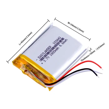 145172 -- 3.7 V bateria de polímero de lítio de 1800MAH Gamepad Leitor de MP3 MP4 MP5 navegador GPS registo do gravador de vídeo de DVR registrador