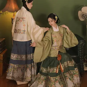 Chinês Tradicional, As Mulheres Cavalo De Saia Hanfu Terno Primavera, Outono Novo Cosplay De Vestir Cetim Novidade Desempenho Da Fase De Roupas