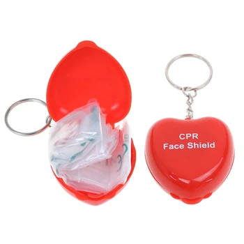 CPR Escudo facial Máscara Chaveiro de Codificação de Emergência CPR viseiras Máscara de Bolso para Primeiros Socorros e CPR de Formação do curso ao ar livre de Sobrevivência