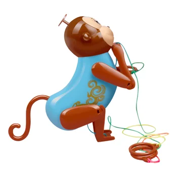 Animal Empurre-A Ao Longo De Corda De Escalada Do Macaco Manual Puxando O Brinquedo De Crianças De Plástico De Brinquedo Cartoon Dom Presentes Crianças