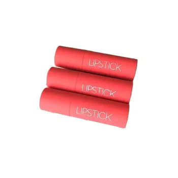 40pcs/lote Vazio Chegada Nova Rodada de Batom Tubo de Plástico Fosco, Vermelho batom Sub Pacote Lip Rouge Enchimento
