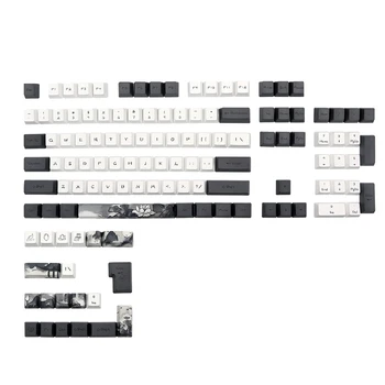 124 Chave de Tinta Lotus tecla cap Perfil de Pbt Corante Subbed Keycaps para MX Switchen Dz60 Anne Pro2 Gk61 Rk61 68 980 108 Chave Pac