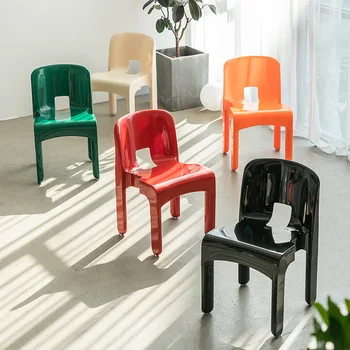 Cadeiras Antigas, Estilo Nórdico Líquido De Celebridades Restaurante Cadeiras Plásticas, Simples Encosto De Réplicas De Cadeiras De Jantar