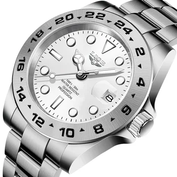 LIGE as melhores marcas de Moda de Luxo Relógio de mergulho Homens 3ATM Waterproof a Data do Relógio de Desporto Relógios Mens Quartzo relógio de Pulso Relógio Masculino