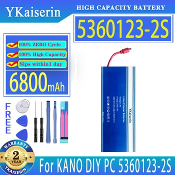 YKaiserin 6800mAh Bateria de Substituição 53601232S Para KANO DIY PC 5360123-2S Digital Bateria