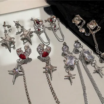 Menina quente Harajuku Estrelas Brincos Criativo Planeta Pérola de Cristal Estrelas Earings coreano Moda para Mulheres Meninas Jóia rara
