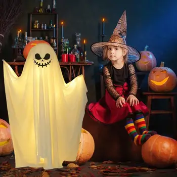Espírito de Exibição Assustador Festivas, Decoração de Halloween Durável Led Espírito Ornamentos Pano de Fantasmas para o Interior para o Exterior, a fim de Assustar
