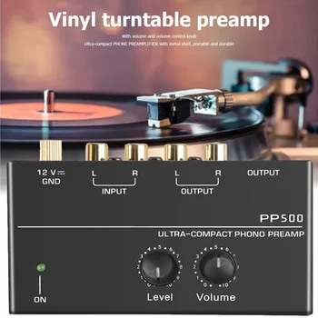 Pré-amplificador pré Amp pré-Amplificador com Nível de Controle de Volume de Entrada RCA Saída de 1/4