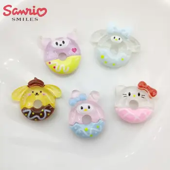 10Pcs Kawaii Anime Donut DIY Acessórios Olá Mimosas Sanrio Kuromi Bonito Gancho de Telefone Caso Copo de Água de Decoração, Brinquedos para Meninas
