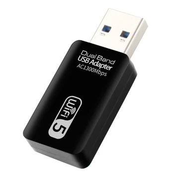 Wifi USB Adaptador de 5 ghz Wifi USB Adaptador Ac1300mbps Adaptador de wi-Fi de Banda Dupla USB 3.0 Ethernet 2,4 G 5G Wifi Antena