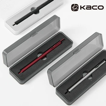 KACO Sinal de Metal Caneta 0,5 mm de Tinta Preta Canetas de Gel caneta канцелярия de Alta qualidade papel de carta Com Pen Clip para o Escritório de Estudantes de Negócios