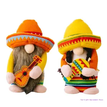 Havaianas Gnome México Gnome Brinquedo Ornamento Artesanato Suprimentos para o Festival de Férias de Ano Novo, Aniversário
