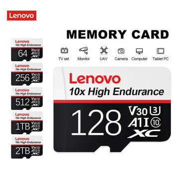 A Lenovo A2 V30 U3 Micro Cartão de 512 GB 256 GB 128 GB de Transferência de 130MB/s de Memória SD Cartão de C10 U1 TF Cartão de 64GB V10 A1 Flash Card Para Tablet