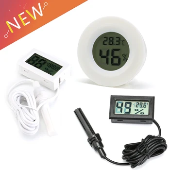 Mini LCD Digital Termômetro Higrômetro Termostato Interior Conveniente Sensor de Temperatura Medidor de Umidade Medidor de Instrumentos da Sonda