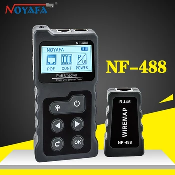 Noyafa NF-488 Lan Testador de Cabo Tracker Switch PoE Digital Ethernet RJ45 CAT5, CAT6 Teste de Rede Display LCD de Ferramentas de Rede