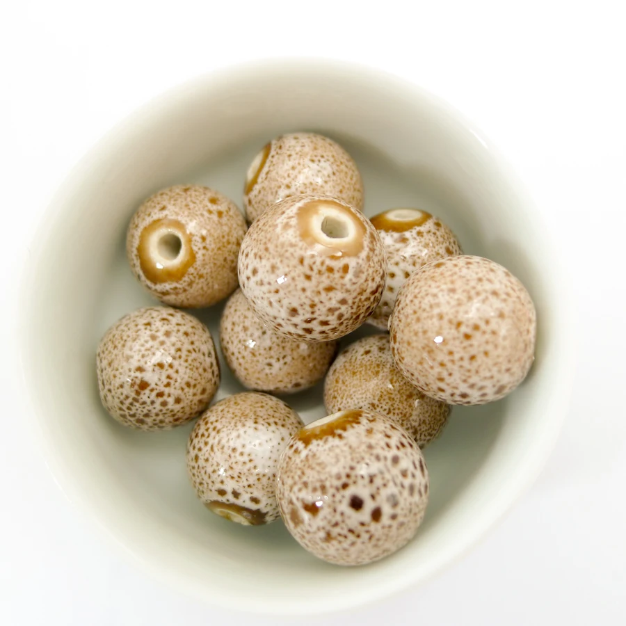 16# 10pcs Grande China Cerâmica esferas de Yoga esferas de porcelana para fazer jóias 16mm #A113A