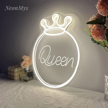 11 Cores Coroa de Rainha do Sinal de Néon Luz Presentes Personalizados LED Sinal de Quarto de Parede Decoração para uma Festa de Noivado de Suporte Personalizado