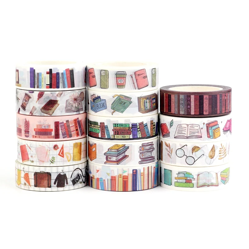 1PC 10M Deco Livros Maquiagens de Papel Washi Tape Definido para o Planejador de Scrapbooking Adesiva Fita Adesiva Kawaii Papeleria material Escolar