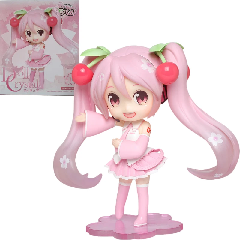 TAITO Anime Figura de Sakura Hatsune Q Posket 14cm de VOCALOID Hatsune Miku PVC Coleção Boneca Kawaii Modelo de Brinquedos Presentes